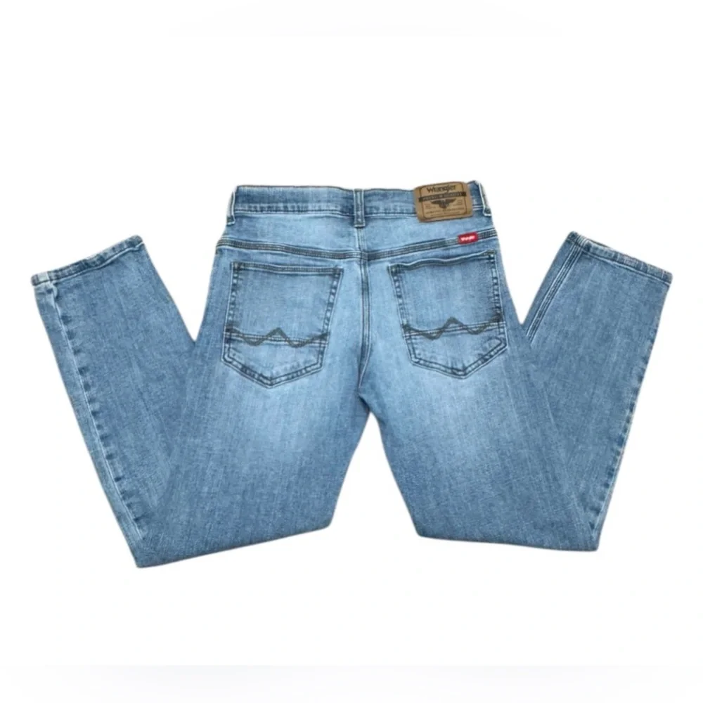 Wrangler Blue Denim Jeans regular taper, for boy, size 10, color blue - Picture 4 of 4